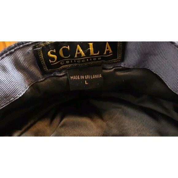 Scala Collection Men's Newsboy Cap Wool Blend Black Heather Size Large - Picture 6 of 9